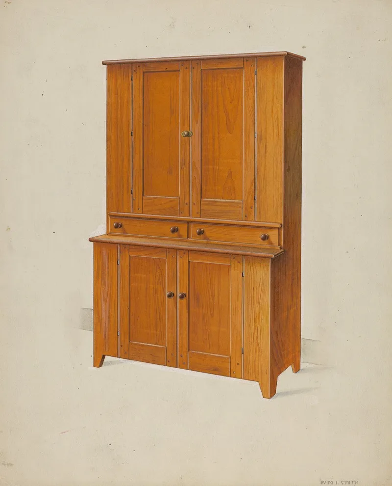 Shaker Cupboard 5 by Irving I. Smith - Canvas Print