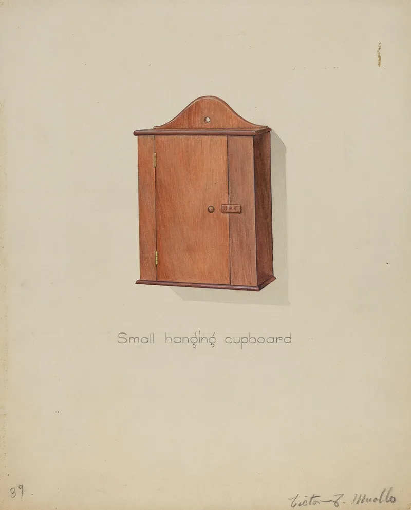 Shaker Hanging Cupboard by Victor F. Muollo - Canvas Print