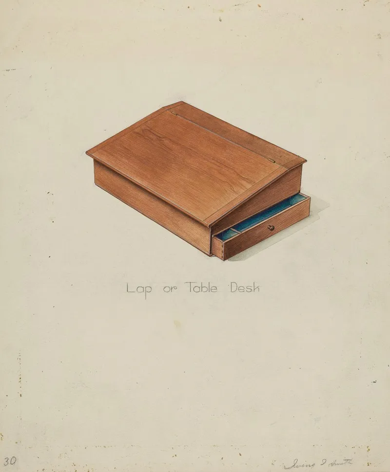 Shaker Lap Desk by Irving I. Smith - Canvas Print