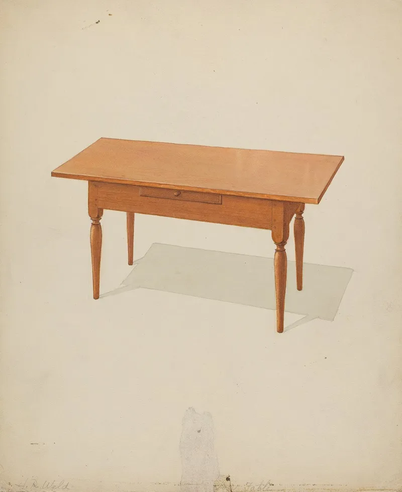 Shaker Low Table by Howard Weld - Canvas Print