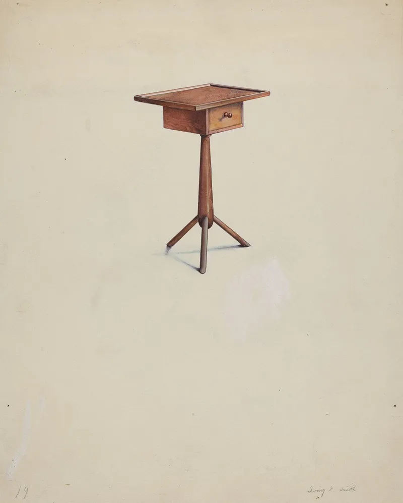Shaker Peg Leg Stand by Irving I. Smith - Canvas Print
