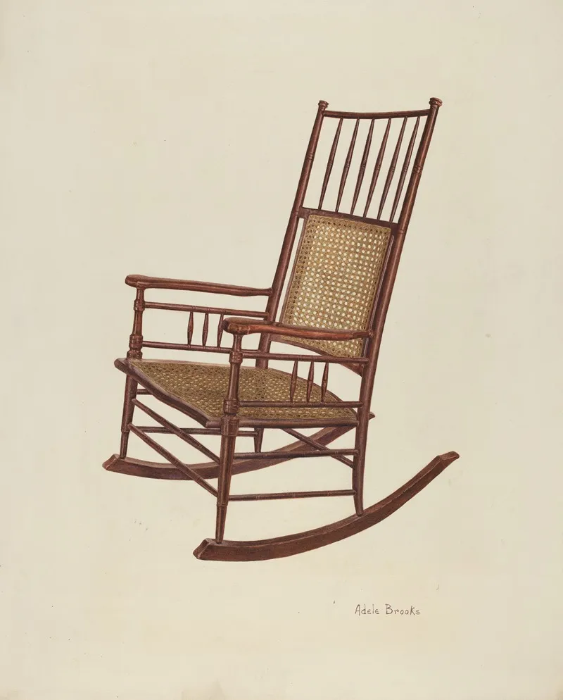 Shaker Rocking Chair by Adele Brooks - Canvas Print