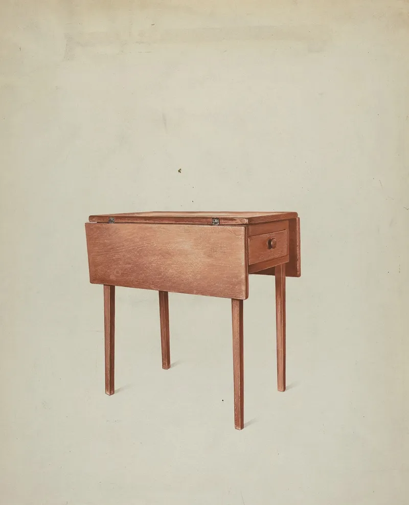 Shaker Sewing Table 4 by John Davis - Canvas Print
