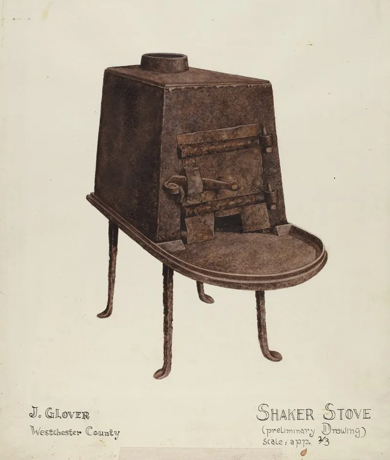 Shaker Stove 4 by Joseph Glover - Canvas Print