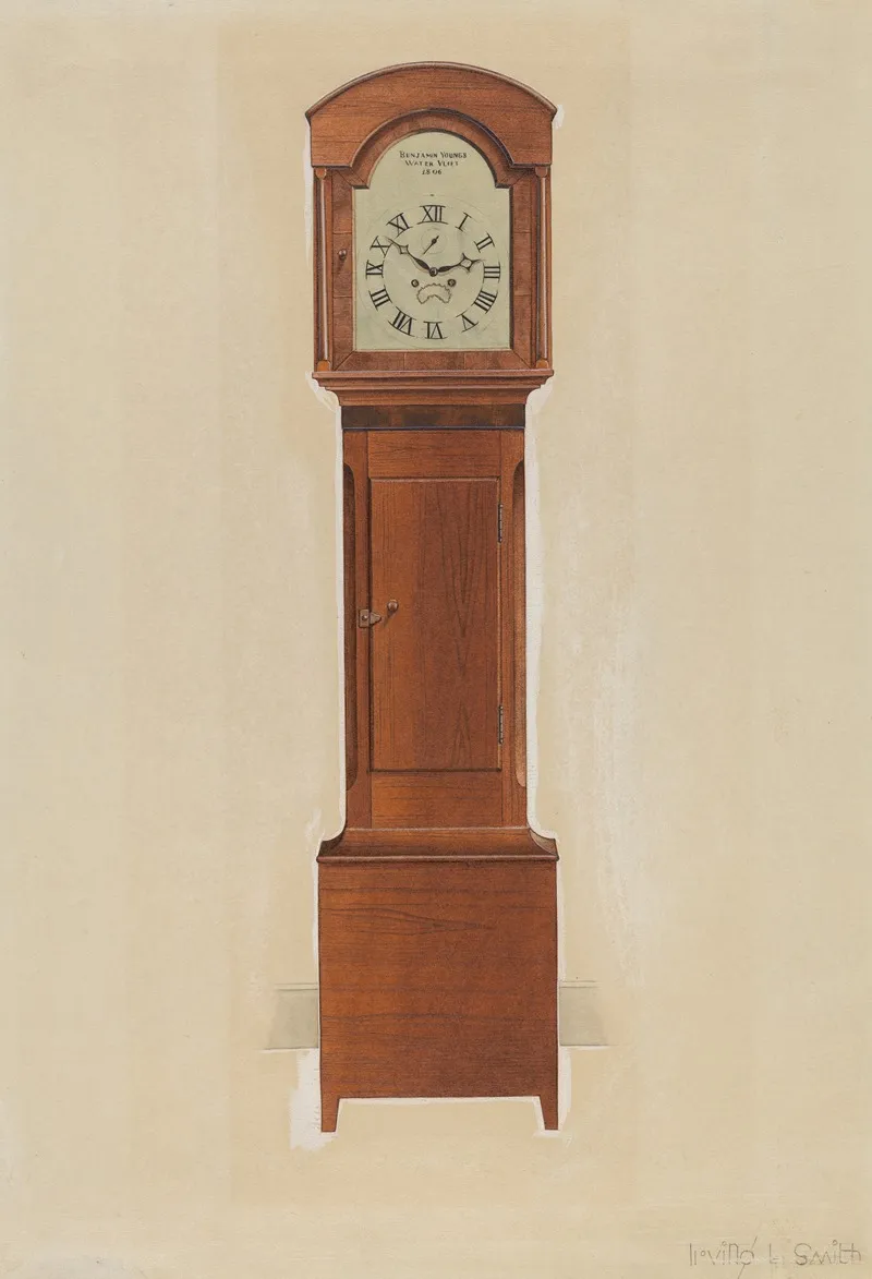 Shaker Tall Clock by Irving I. Smith - Canvas Print