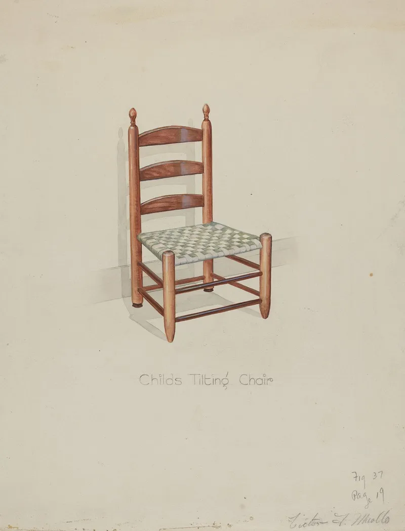 Shaker Three Slat Titlting Chair