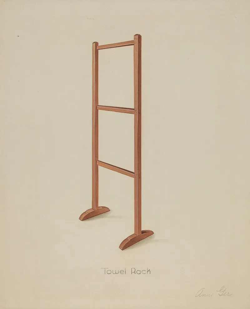 Shaker Towel Rack by Anne Ger - Canvas Print