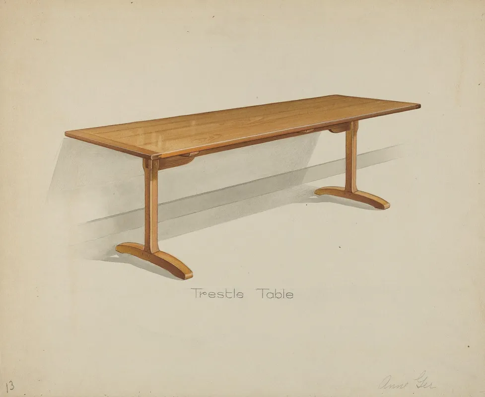 Shaker Trestle Dining Table