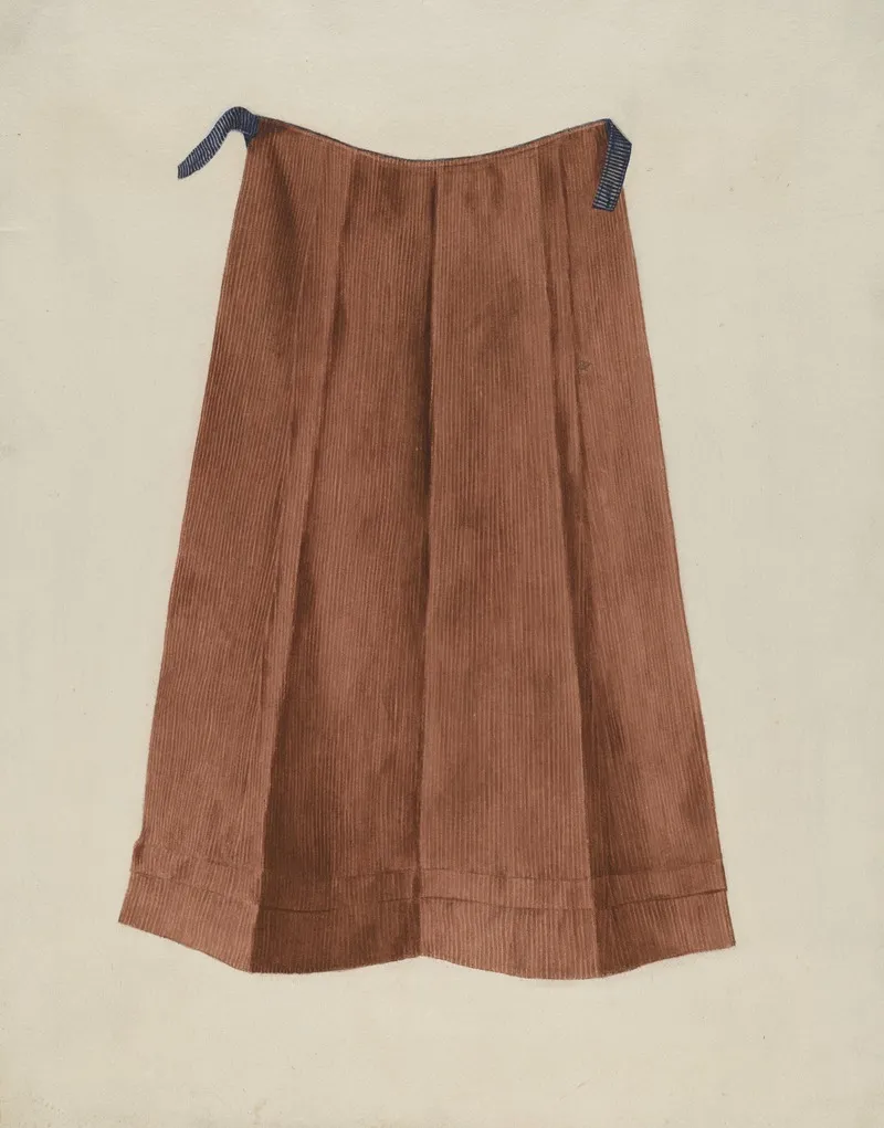 Shaker Womans Apron by Betty Fuerst - Canvas Print