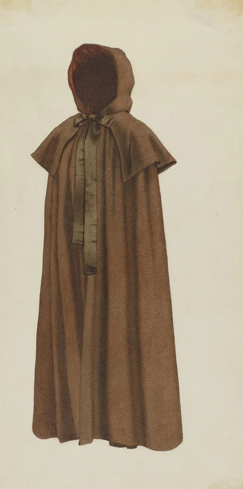 Shaker Womans Cloak by Ingrid Selmer-Larsen - Canvas Print