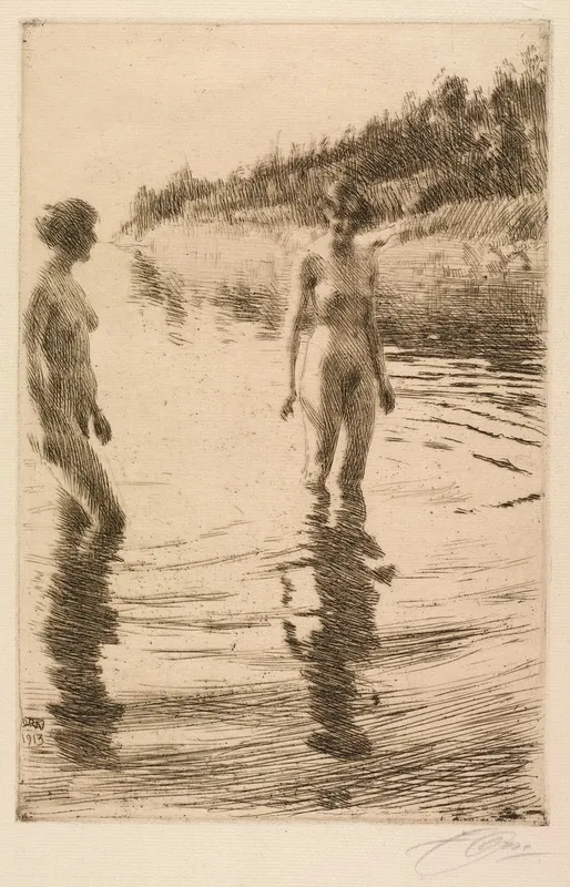 Shallow 2 by Anders Zorn - Canvas Print