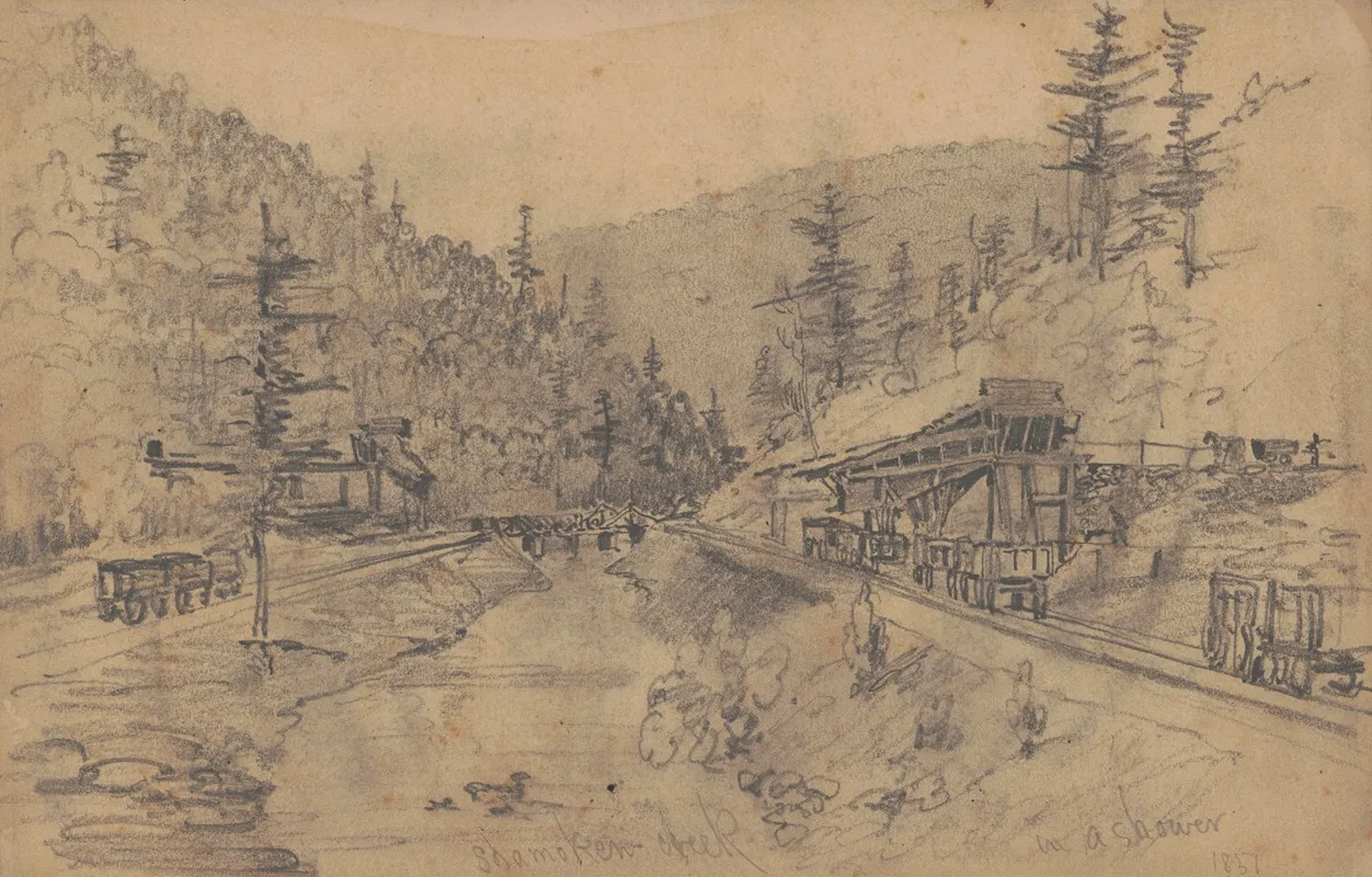 Shamokin Creek In A Shower