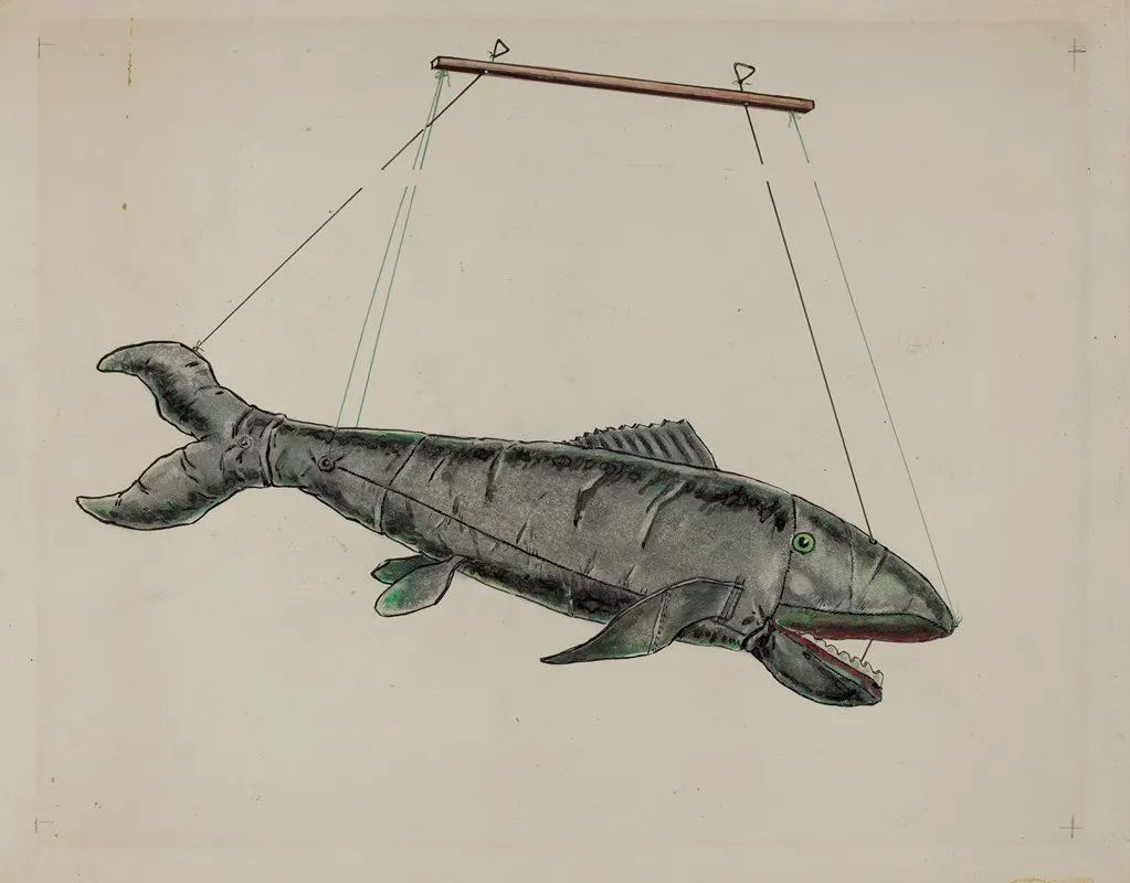 Shark Puppet by Sebastian Simonet - Canvas Print