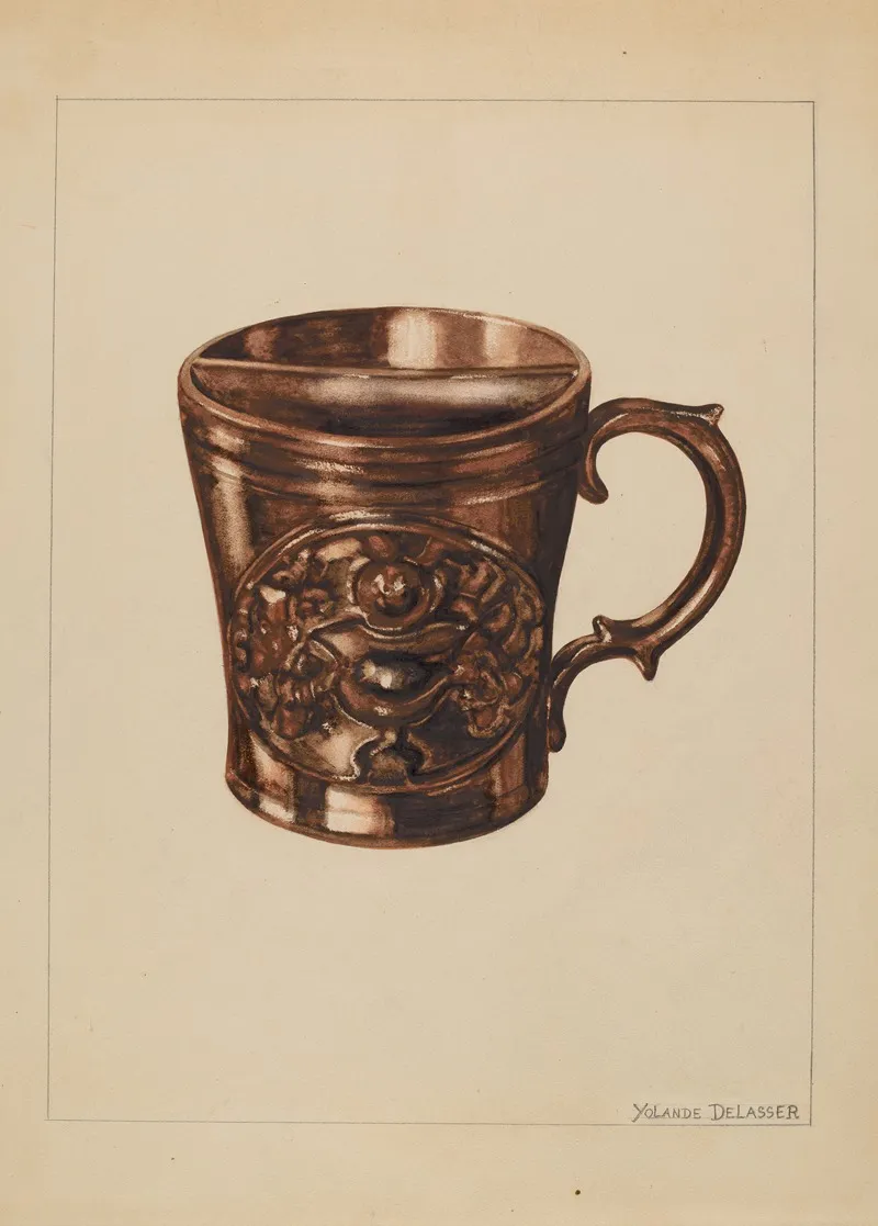 Shaving Mug 10 by Yolande Delasser - Canvas Print