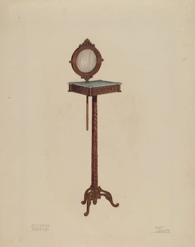 Shaving Stand 2 by Hugh Clarke - Canvas Print