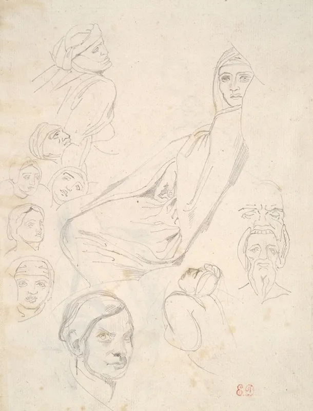 Sheet Of North African Pencil Studies