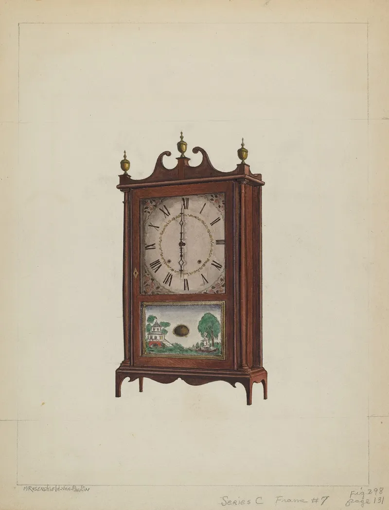 Shelf Clock 22 by M. Rosenshield-von-Paulin - Canvas Print