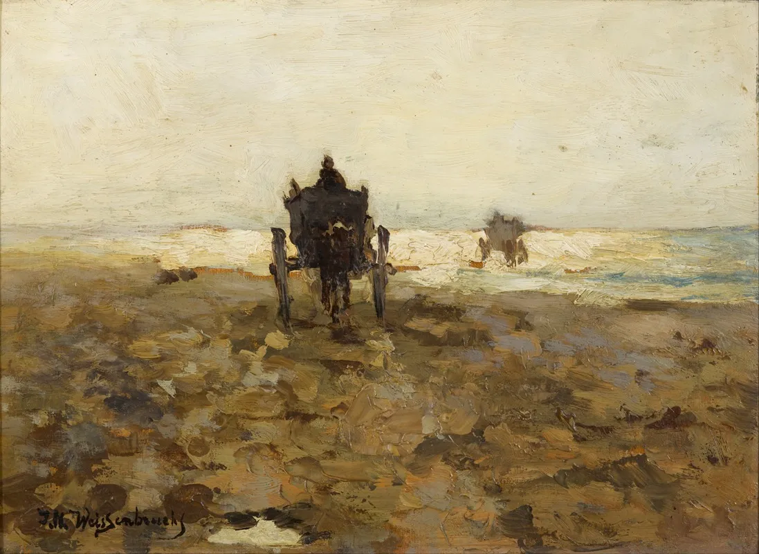 Shell Cart by Johan Hendrik Weissenbruch - Canvas Print