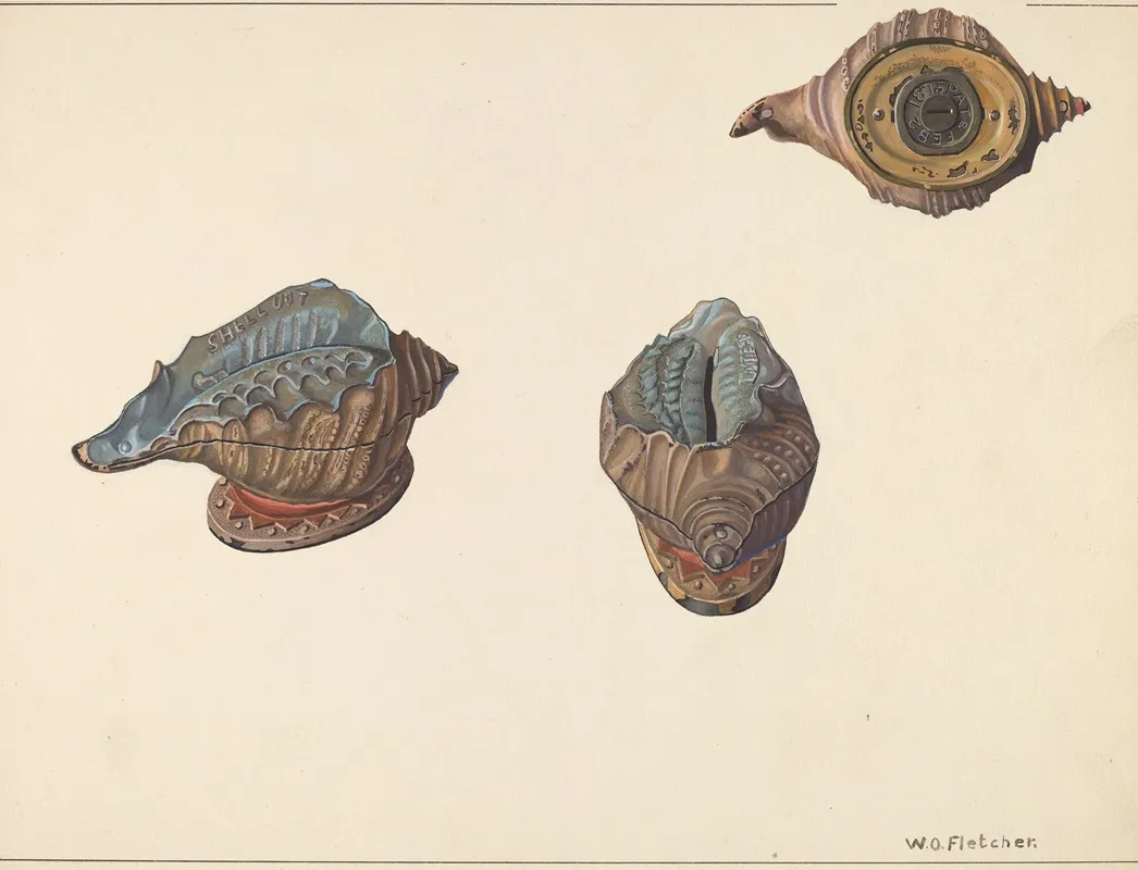 Shell Out Bank by William O. Fletcher - Canvas Print