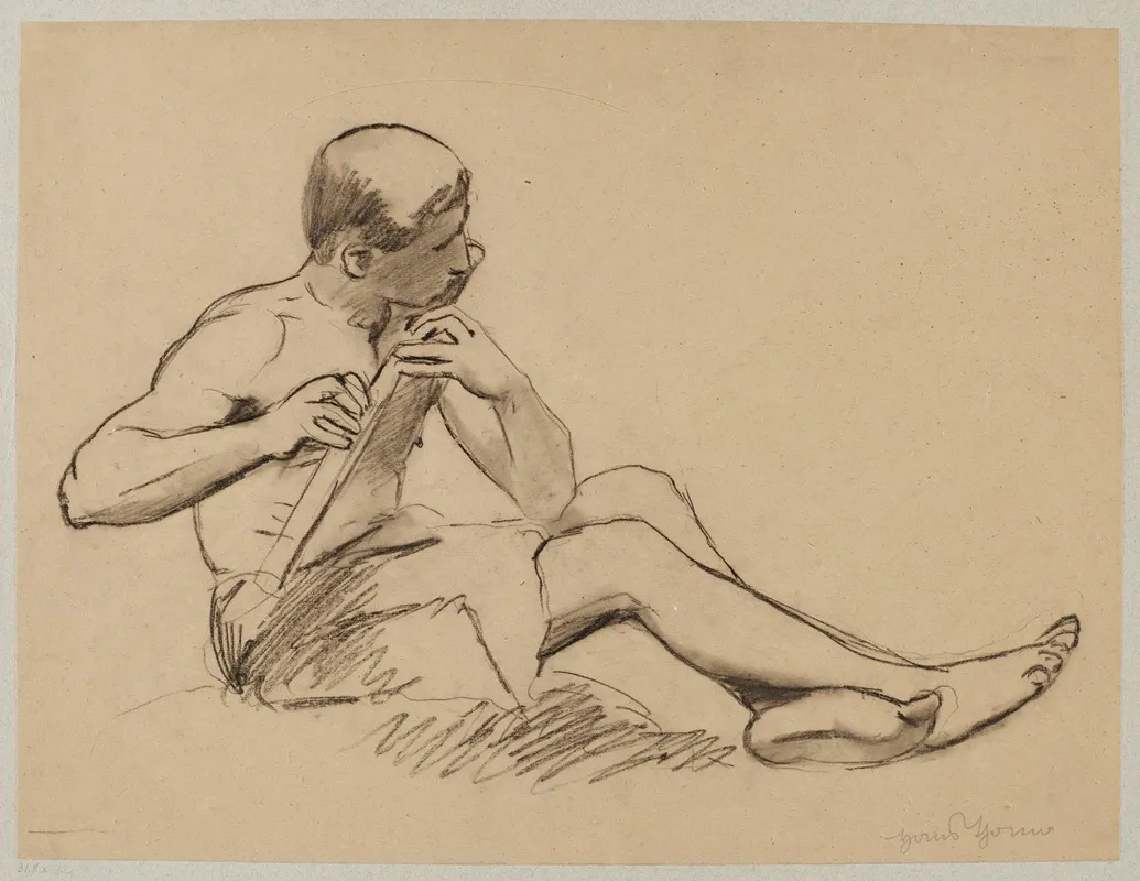Shepherd Playing The Flute
