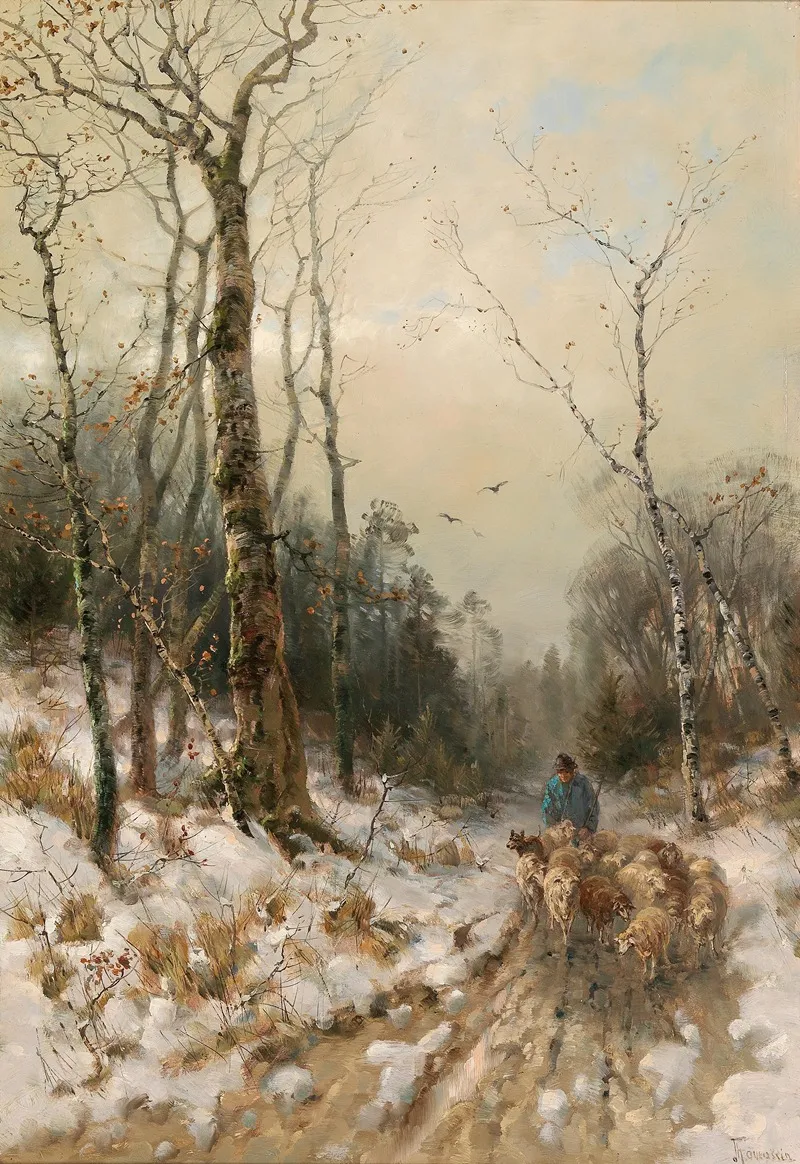 Shepherd Returning Home by Désiré Thomassin - Canvas Print
