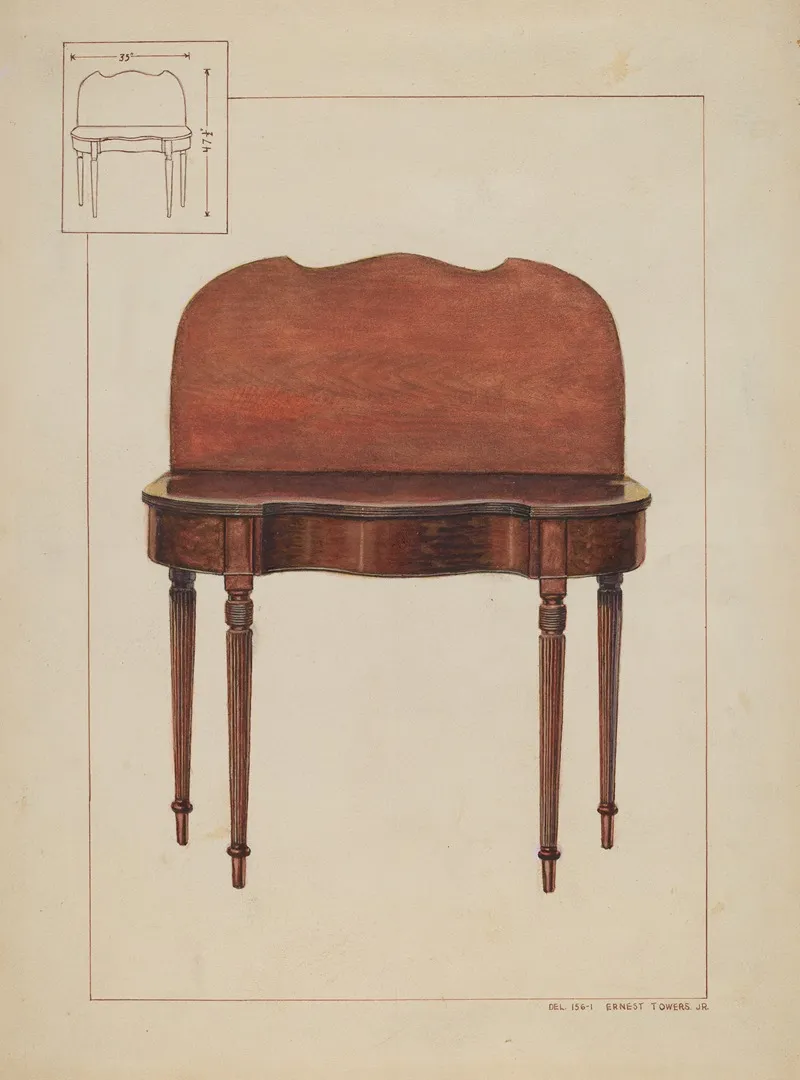 Sheraton Wall Table by Ernest A. Towers, Jr. - Canvas Print