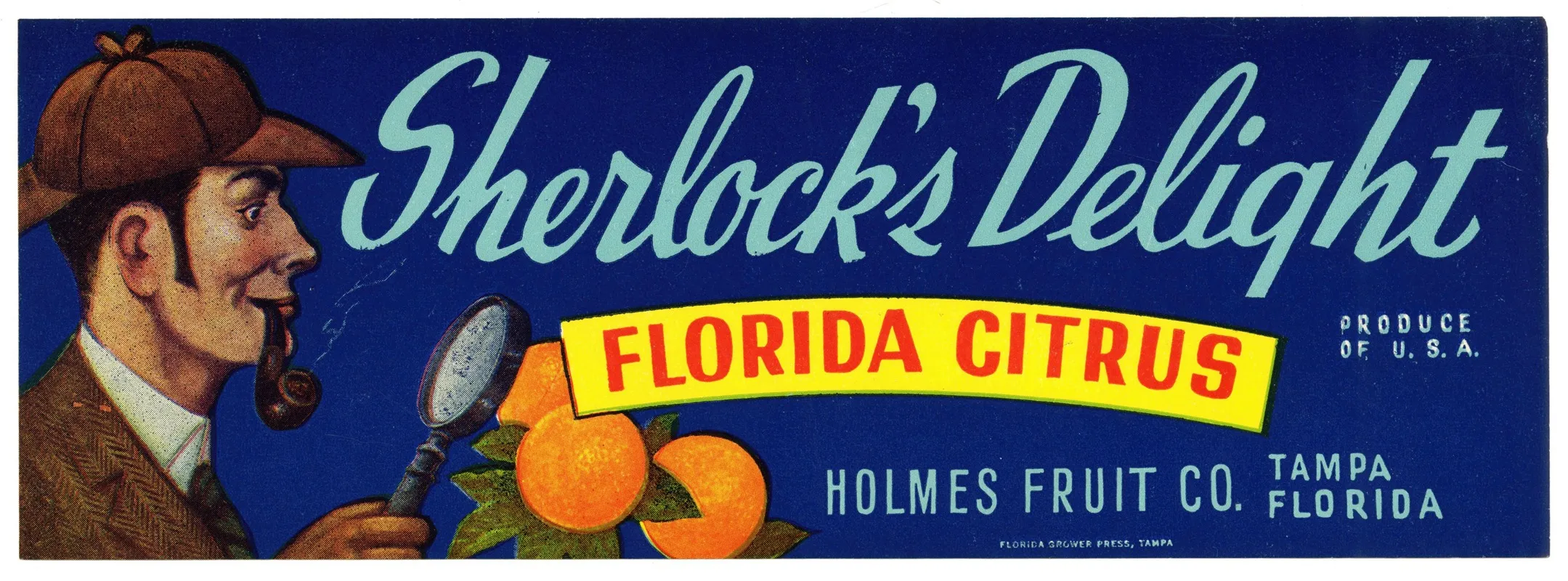 Sherlocks Delight Florida Citrus Label
