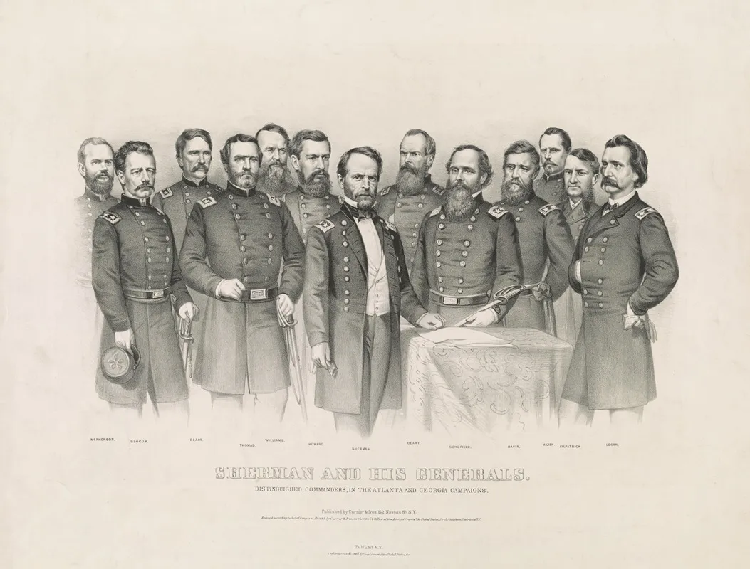 Sherman And His Generals Distinguished Commanders In The Atlanta And Georgia Campaigns