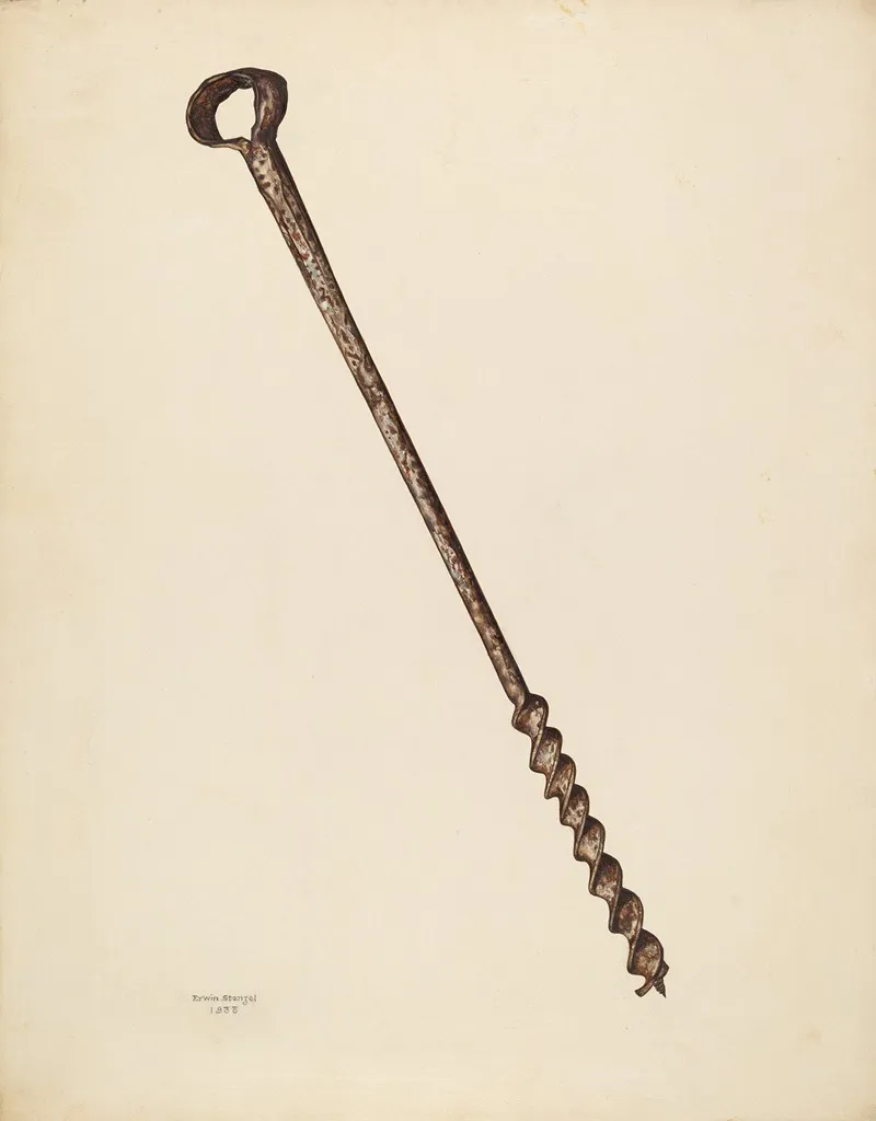 Ship Builders Auger by Erwin Stenzel - Canvas Print