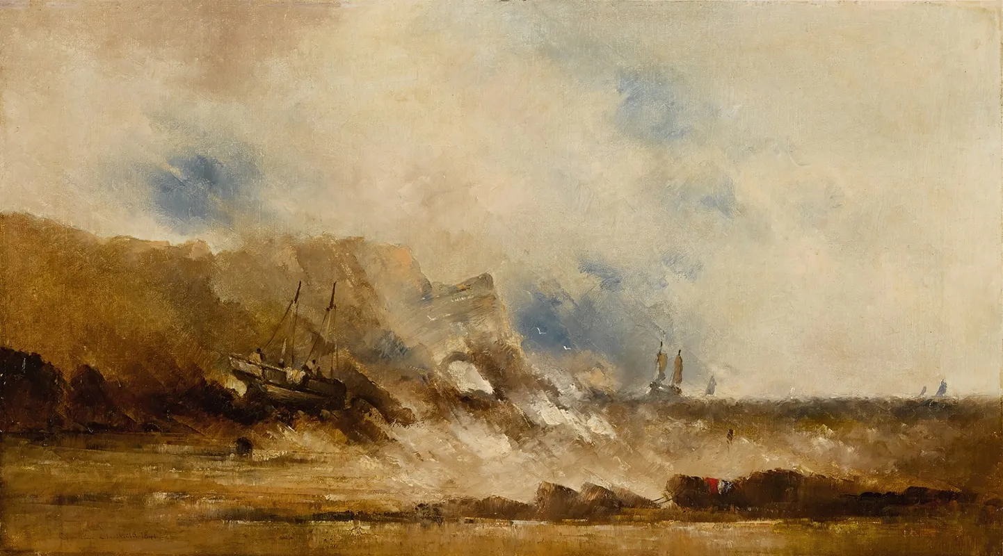 Ships At Sea by Clarkson Stanfield - Canvas Print