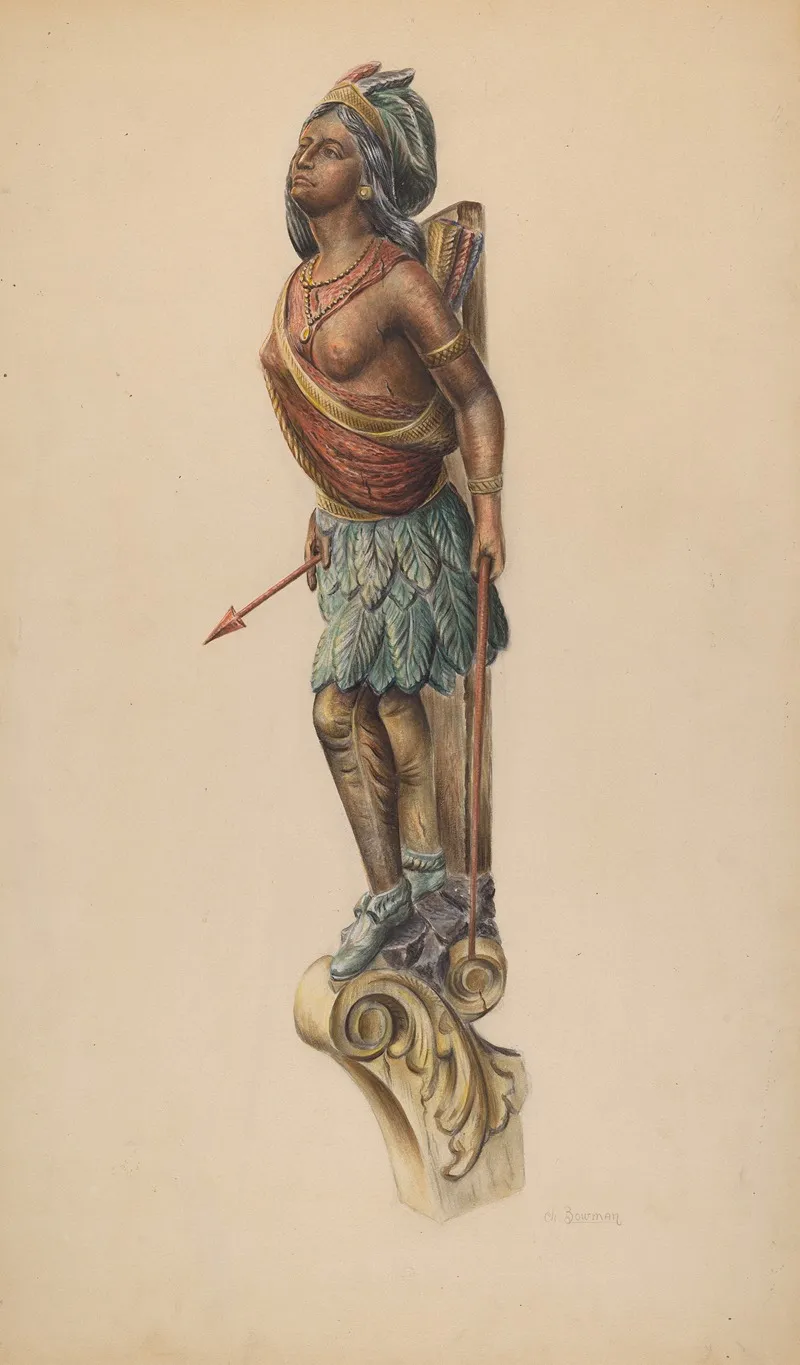 Ships Figurehead 2 by Charles Bowman - Canvas Print