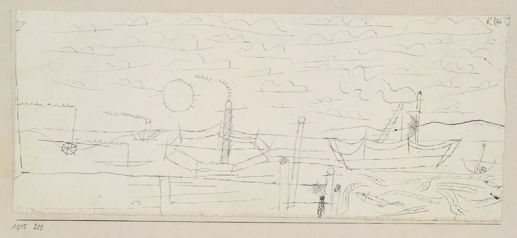 Ships by Paul Klee - Canvas Print