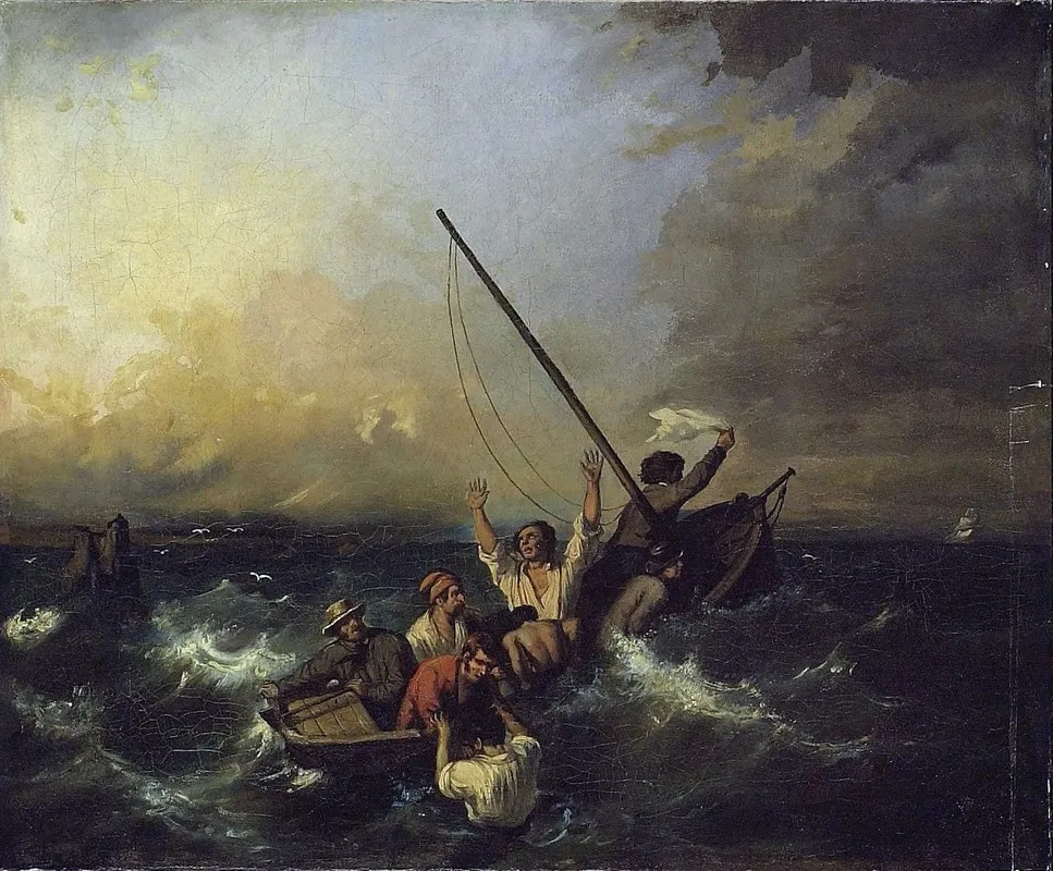 Shipwreck 2 by Eugène Isabey - Canvas Print