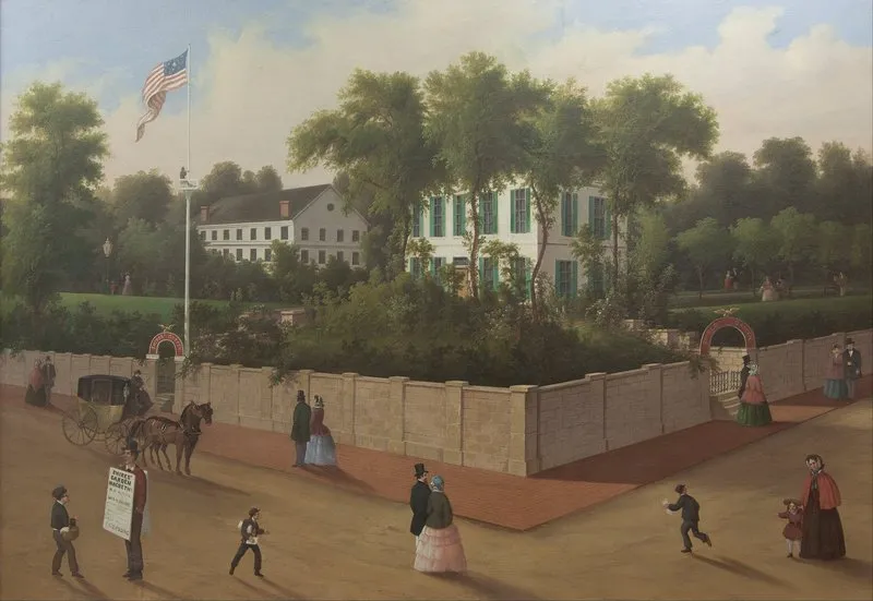 Shires Garden by Thomas Glessing - Canvas Print