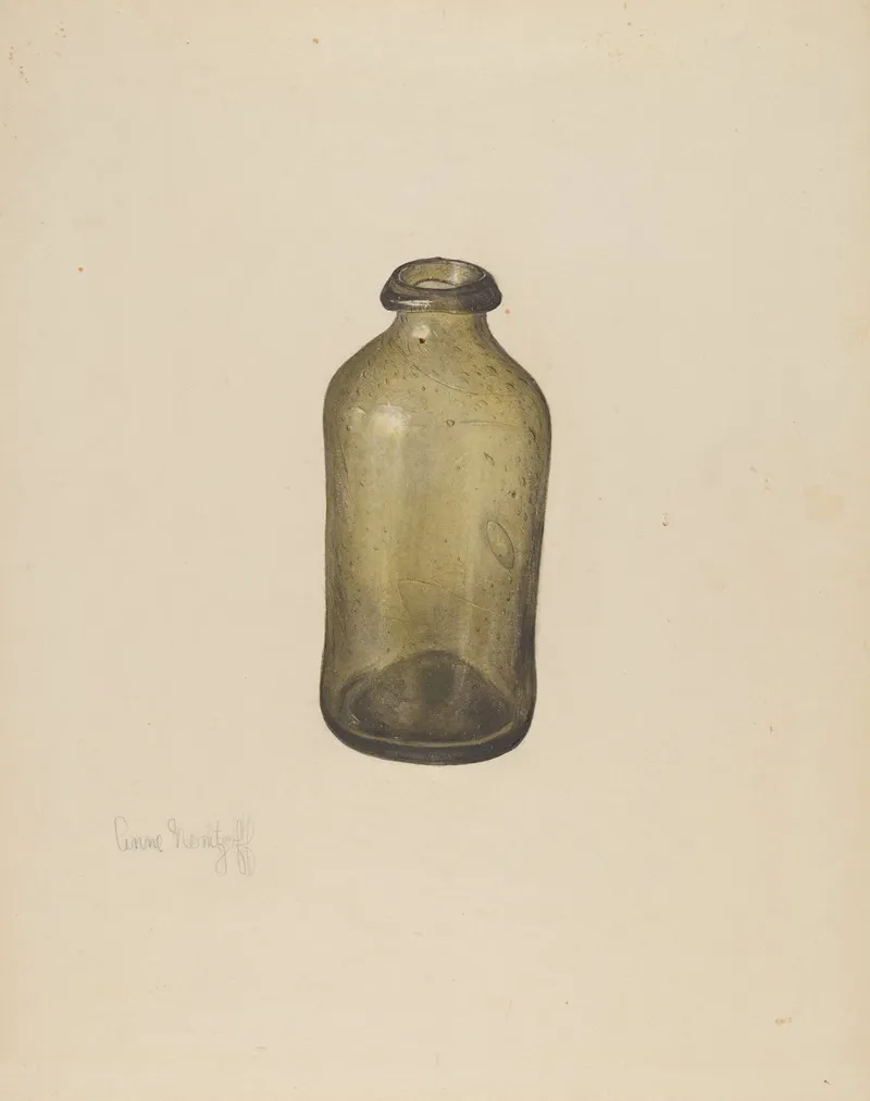 Shoe Blacking Bottle by Anne Nemtzoff - Canvas Print