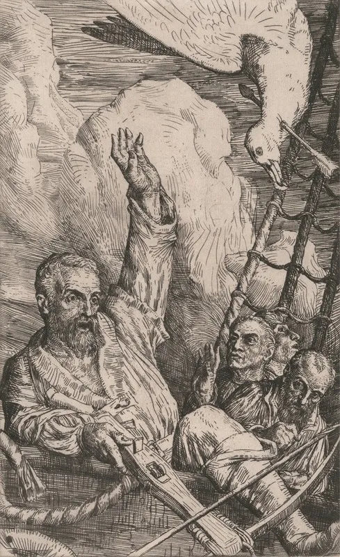 Shooting The Albatross by William Strang - Canvas Print