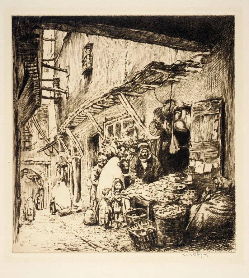 Shops In The Kasbah by Kerr Eby - Canvas Print