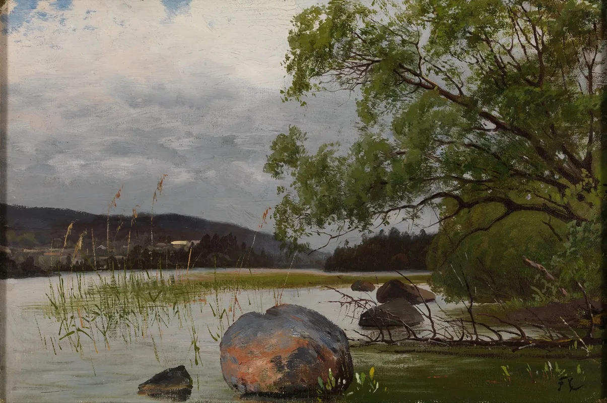 Shore Landscape 2 by Fanny Churberg - Canvas Print