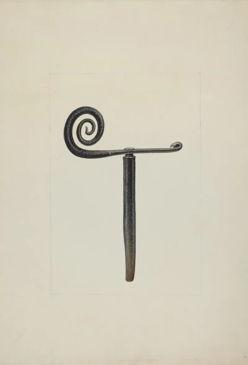 Shutter Fastener by American 20th Century - Canvas Print
