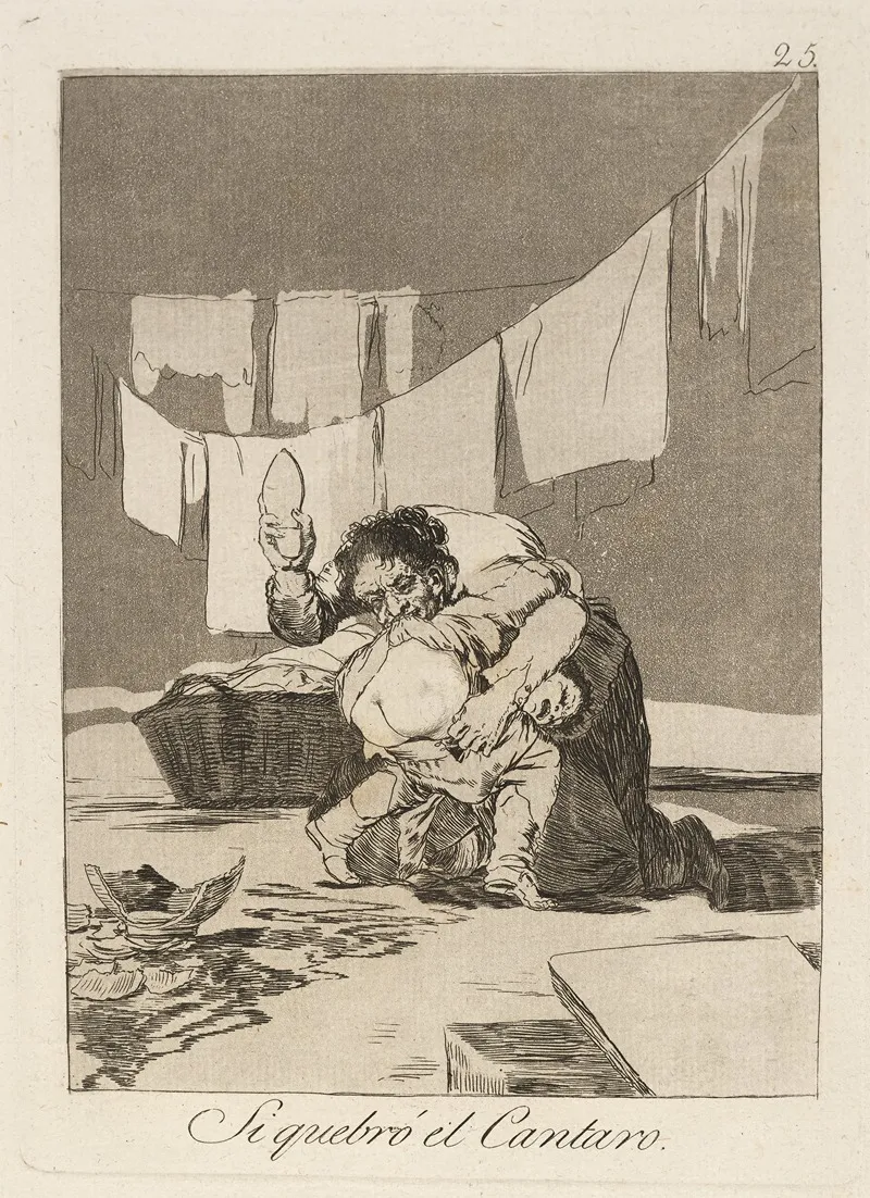 Si Quebro El Cantaro Yes He Broke The Pot by Francisco de Goya - Canvas Print
