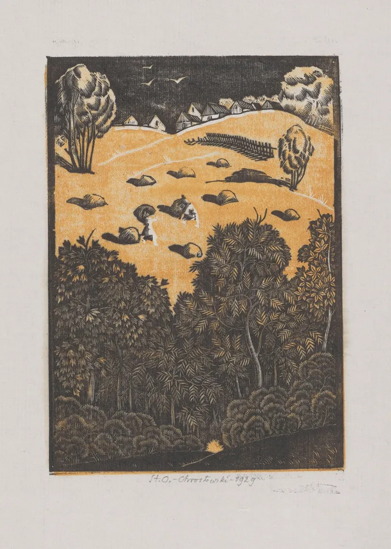 Sianokosy by Stanisław Ostoja-Chrostowski - Canvas Print