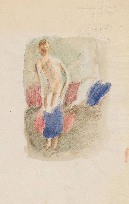 Sich Ausziehender Knabe by Otto Meyer-Amden - Canvas Print