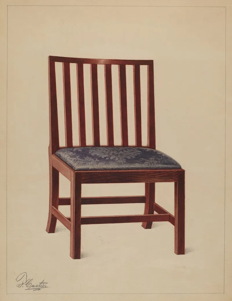 Side Chair 30 by Ferdinand Cartier - Canvas Print