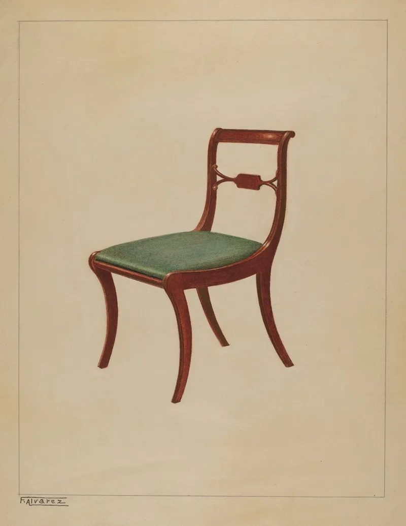 Side Chair 36 by Francisco Alvarez - Canvas Print
