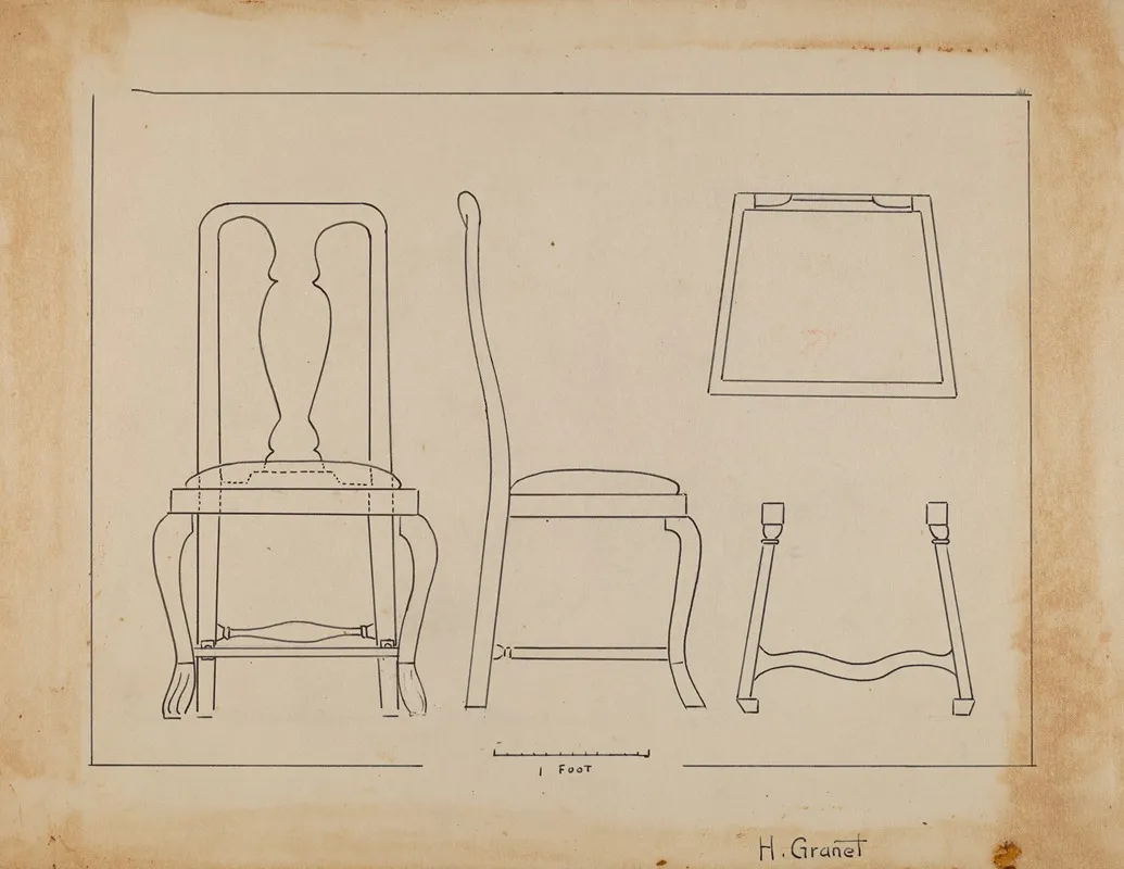 Side Chair 52 by Henry Granet - Canvas Print