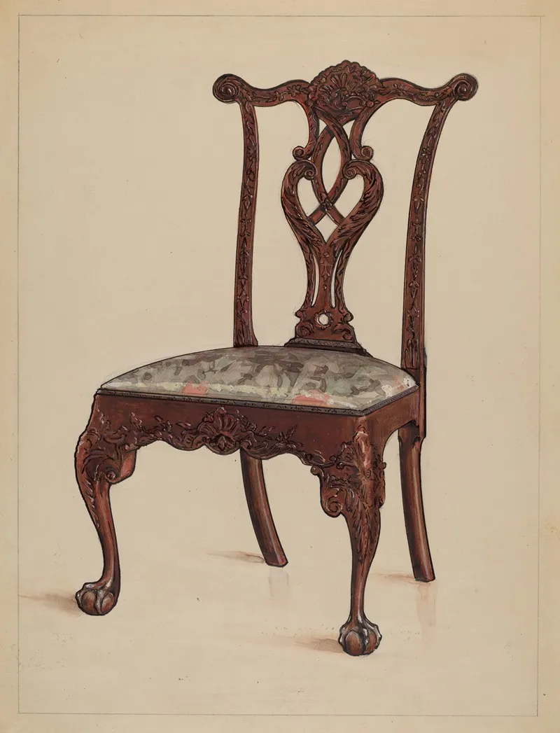 Side Chair 70 by M. Rosenshield-von-Paulin - Canvas Print
