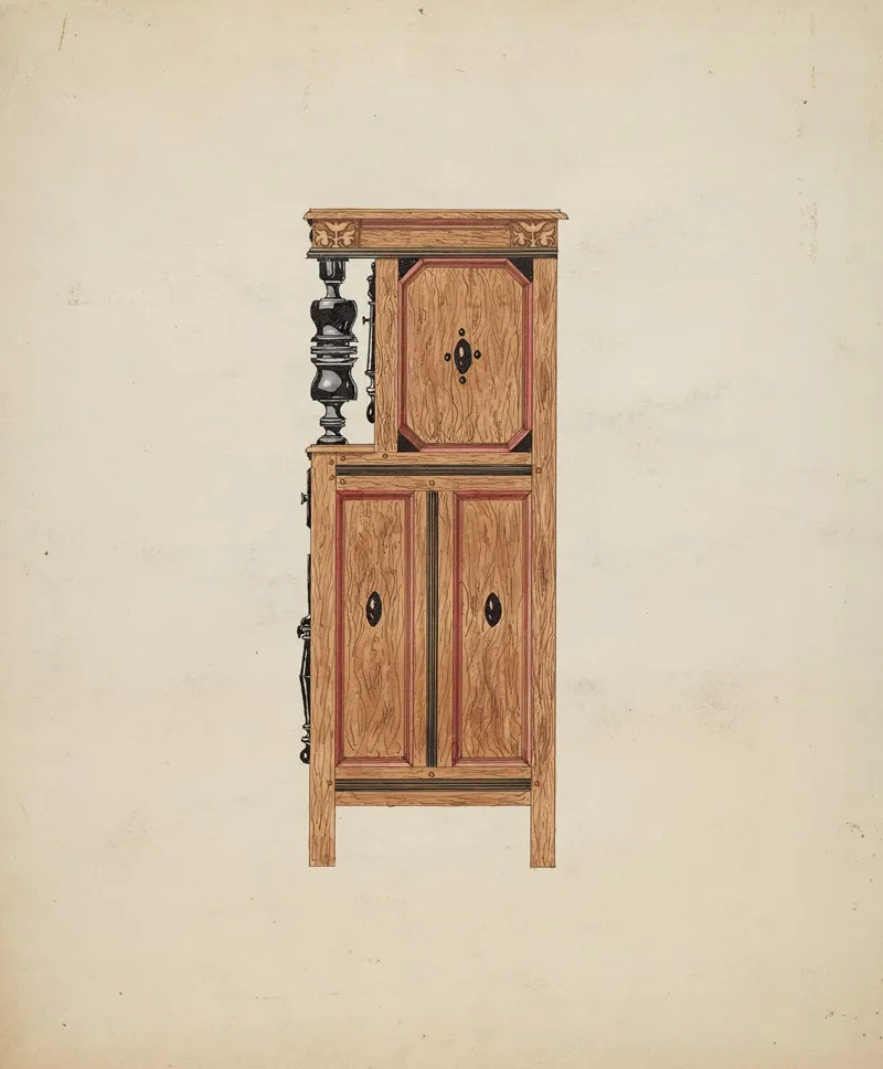 Side View Of Hartford Cupboard by Martin Partyka - Canvas Print