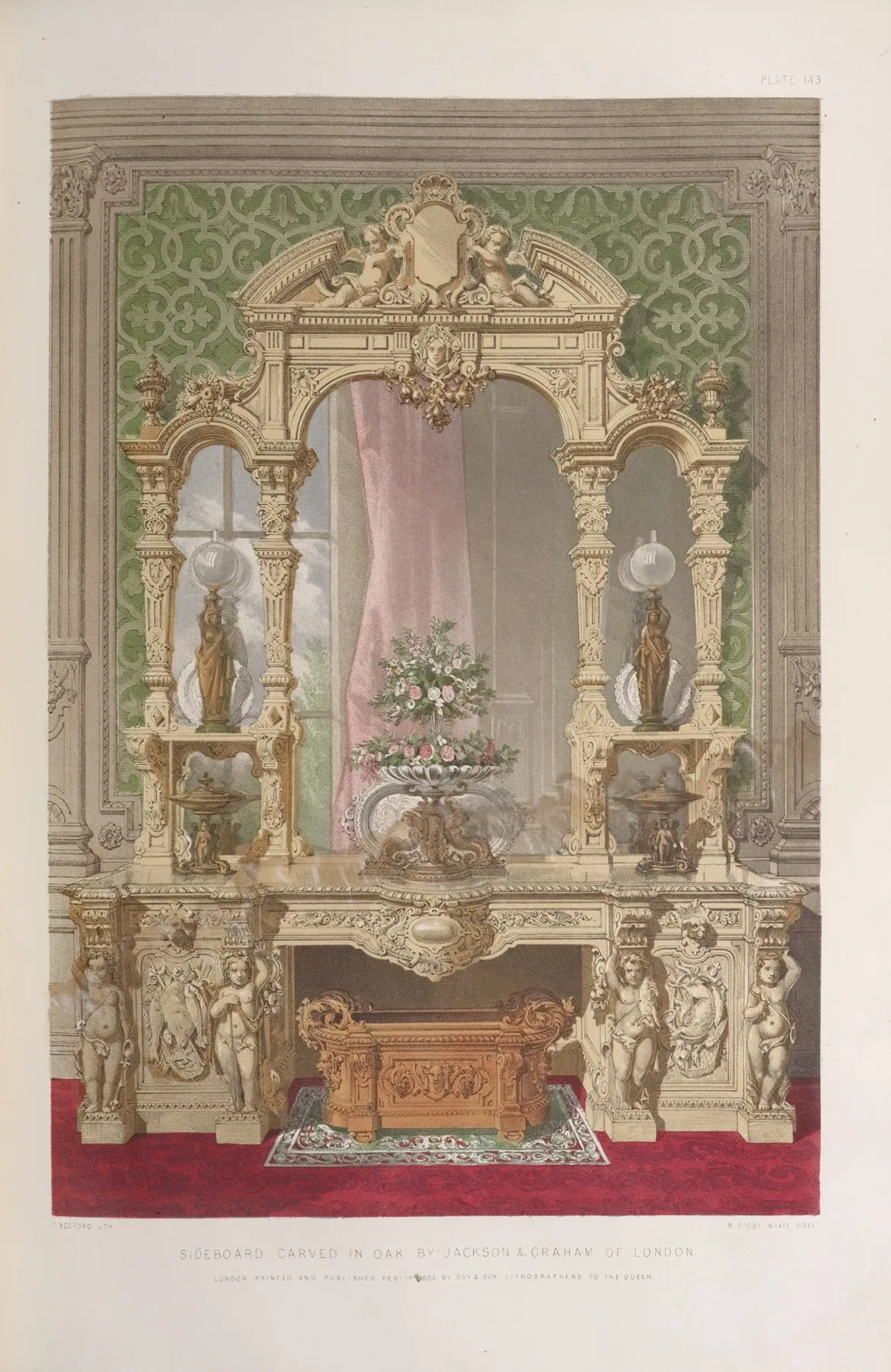 Sideboard Carved In Oak