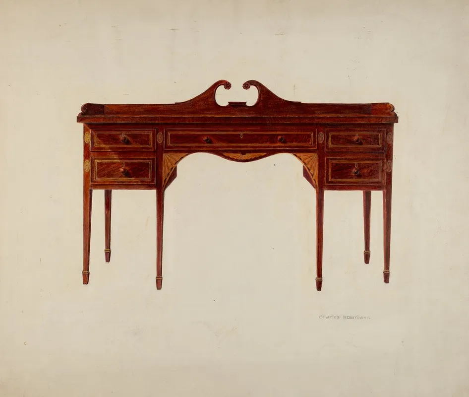 Sideboard Hepplewhite by Charles Bowman - Canvas Print