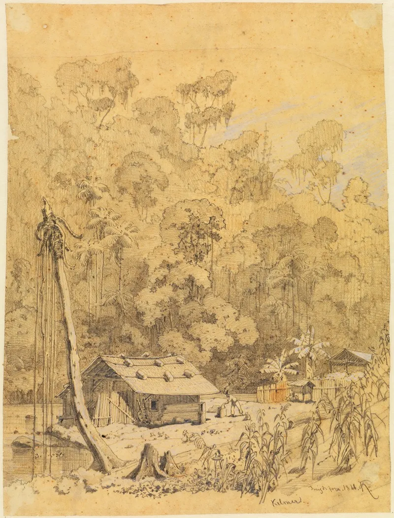 Siedlung Im Urwald by Ferdinand Keller - Canvas Print